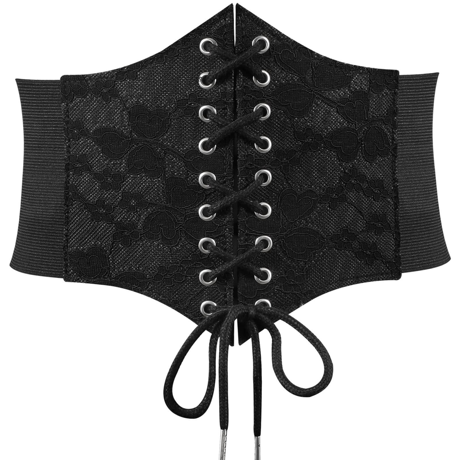 JASGOOD Women’s Elastic Costume Waist Belt Lace-up Tied Waspie Corset Belts for Women - JASGOOD OFFICIAL