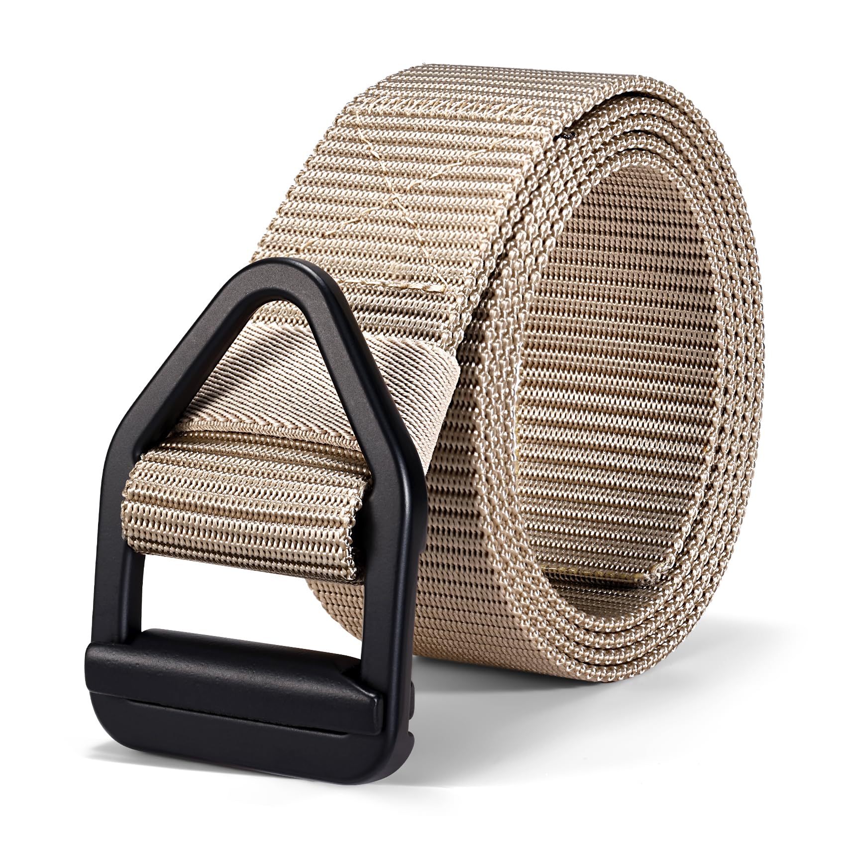 JASGOOD Tactical Heavy Duty Reinforced Nylon Belt for Men Adjustable Military Webbing Belt Strap with Metal Buckle