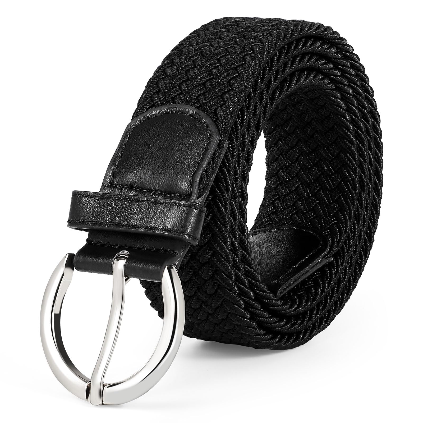 JASGOOD Women Men Braided Woven Elastic Stretch Waist Belt Golf Canvas Fabric Casual Belt for Jeans Pants - JASGOOD OFFICIAL
