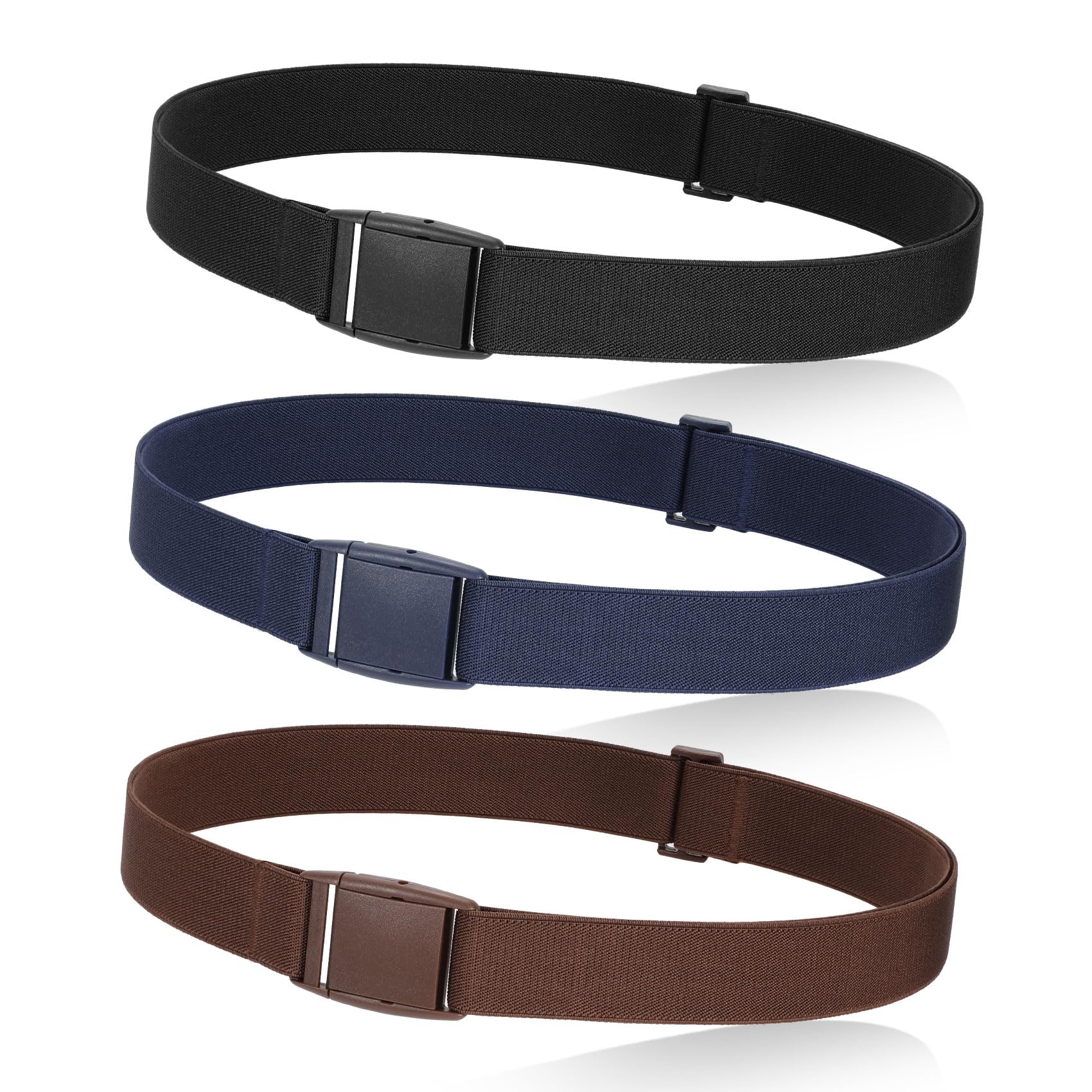 JASGOOD No Show Women Stretch Belt Invisible Elastic Web Strap Belt with Flat Buckle for Jeans Pants Dresses - JASGOOD OFFICIAL