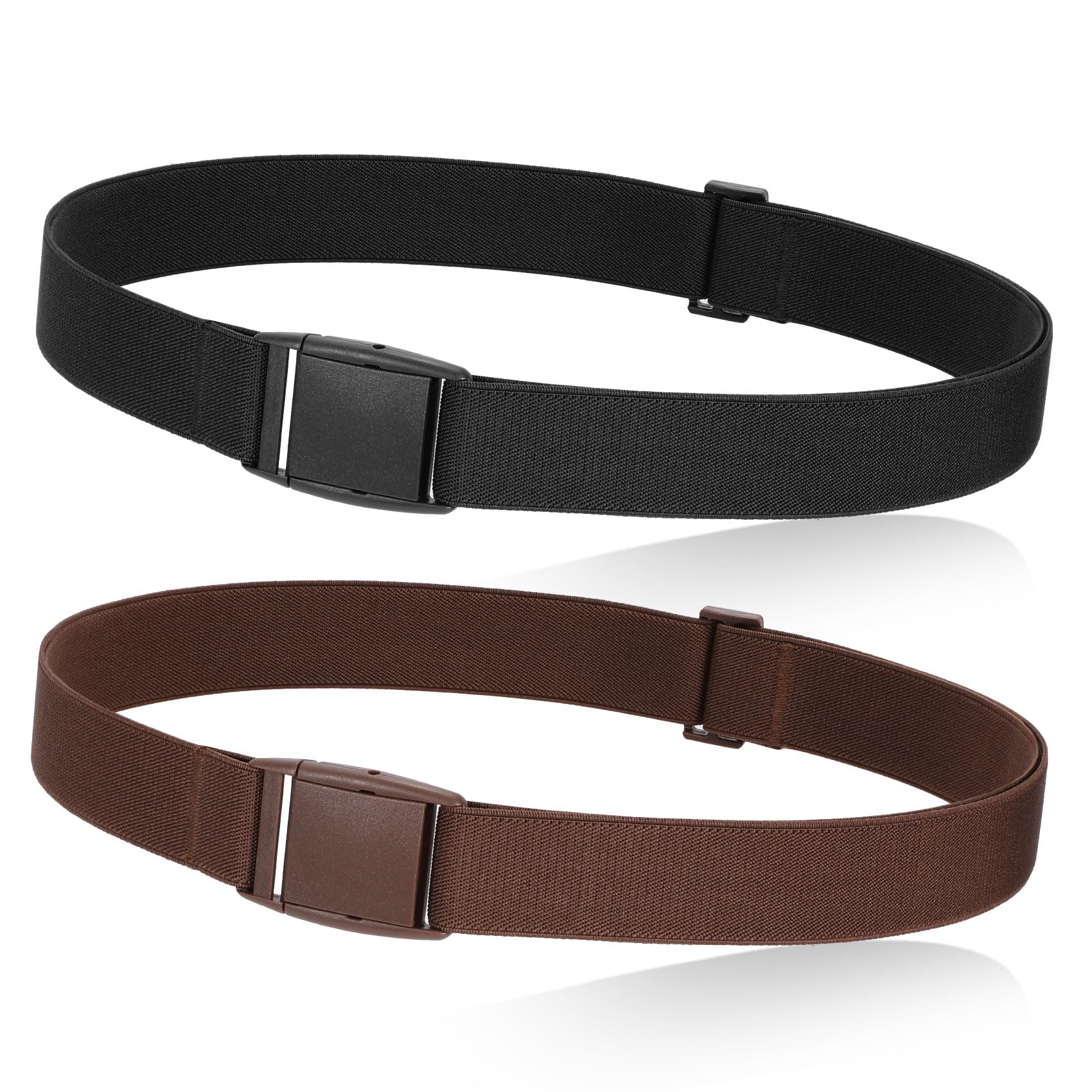JASGOOD No Show Women Stretch Belt Invisible Elastic Web Strap Belt with Flat Buckle for Jeans Pants Dresses - JASGOOD OFFICIAL