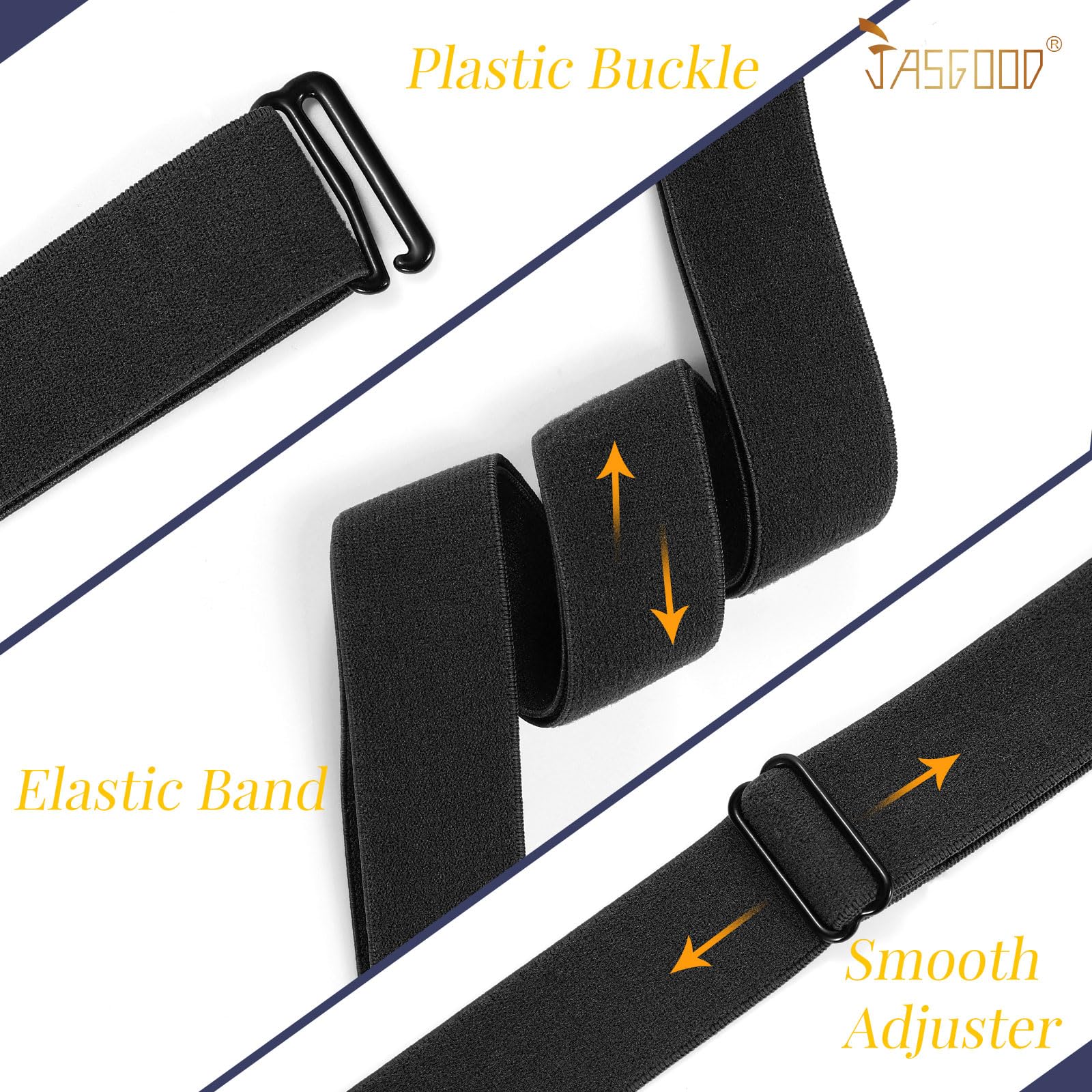 JASGOOD Crop Top Tuck Waist Band Adjustable Band Tucking Sweaters Shirts Elastic Stretch Belts for Women Change Style of Tops - JASGOOD OFFICIAL