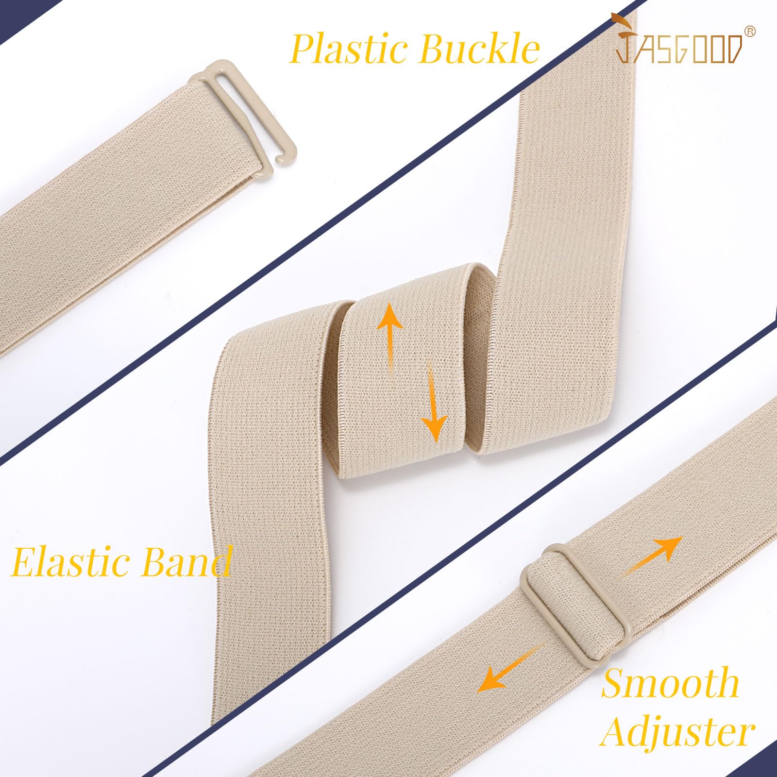JASGOOD Crop Top Tuck Waist Band Adjustable Band Tucking Sweaters Shirts Elastic Stretch Belts for Women Change Style of Tops - JASGOOD OFFICIAL