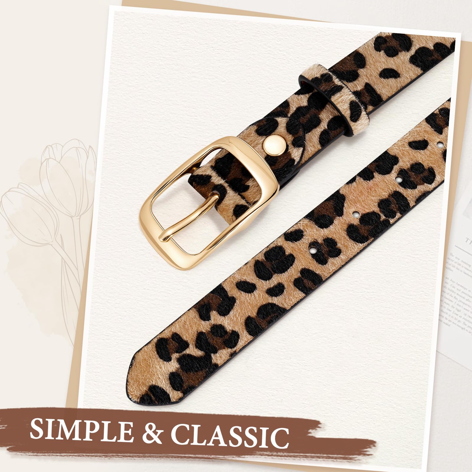 WERFORU Plus Size Belt for Women Leather Belt with Metal Buckle Ladies Casual Belt for Jeans Pants - JASGOOD OFFICIAL