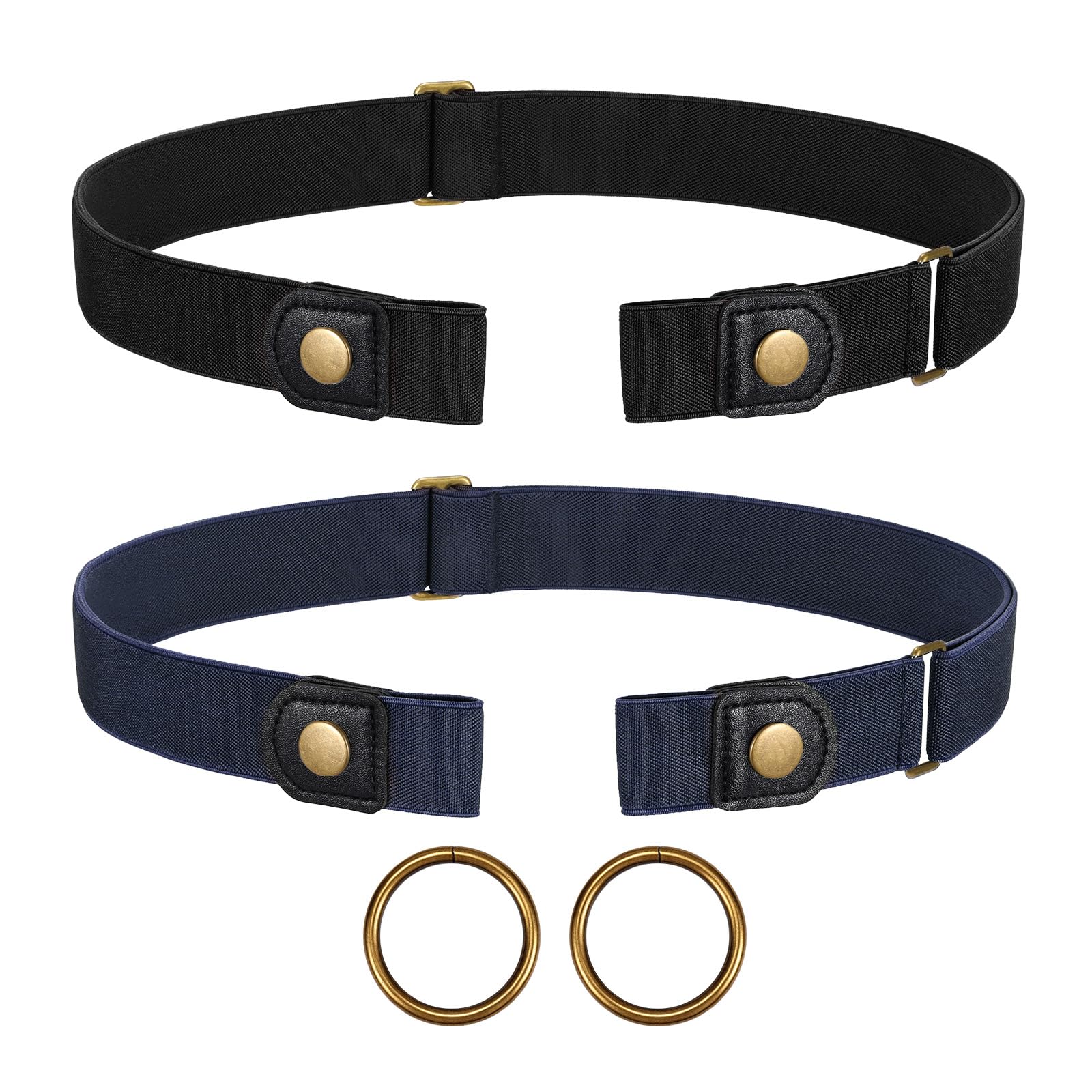 JASGOOD No Buckle Stretch Belt for Women and Men Invisible Elastic Waist Belts for Jeans Pants