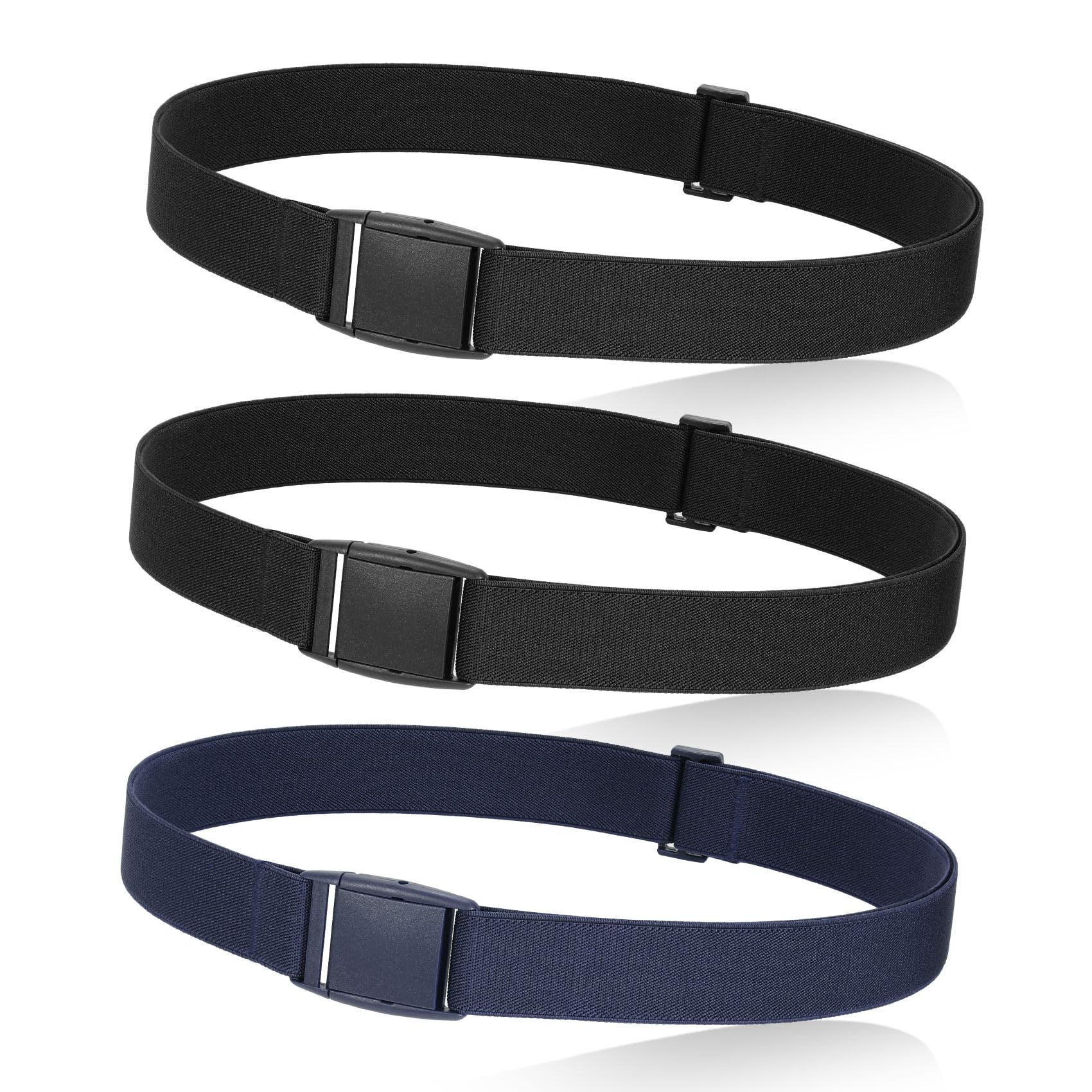 JASGOOD No Show Women Stretch Belt Invisible Elastic Web Strap Belt with Flat Buckle for Jeans Pants Dresses - JASGOOD OFFICIAL