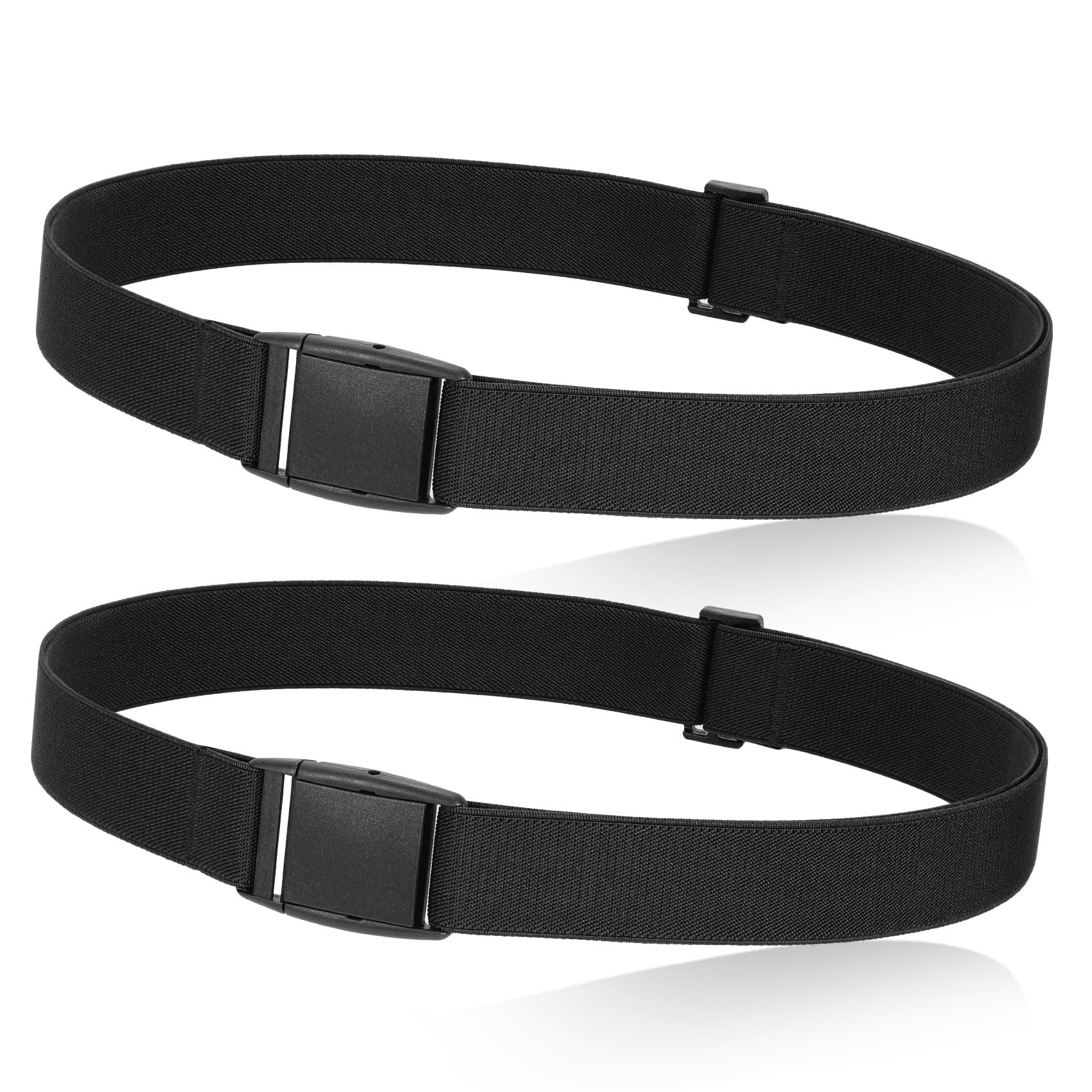 JASGOOD No Show Women Stretch Belt Invisible Elastic Web Strap Belt with Flat Buckle for Jeans Pants Dresses - JASGOOD OFFICIAL