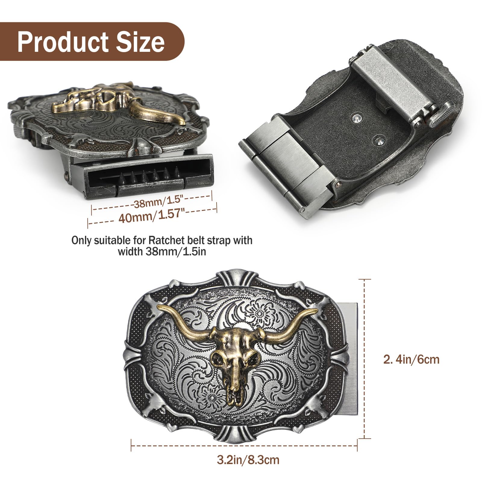 Handcraft Western Sliding Belt for Cowboy Cowgirl - JASGOOD OFFICIAL