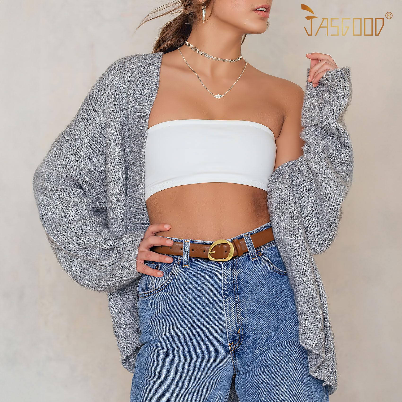 JASGOOD Leather Belts for Women Cute Casual Waist Belt with Gold Buckle Ladies for Jeans Pants Dresses - JASGOOD OFFICIAL