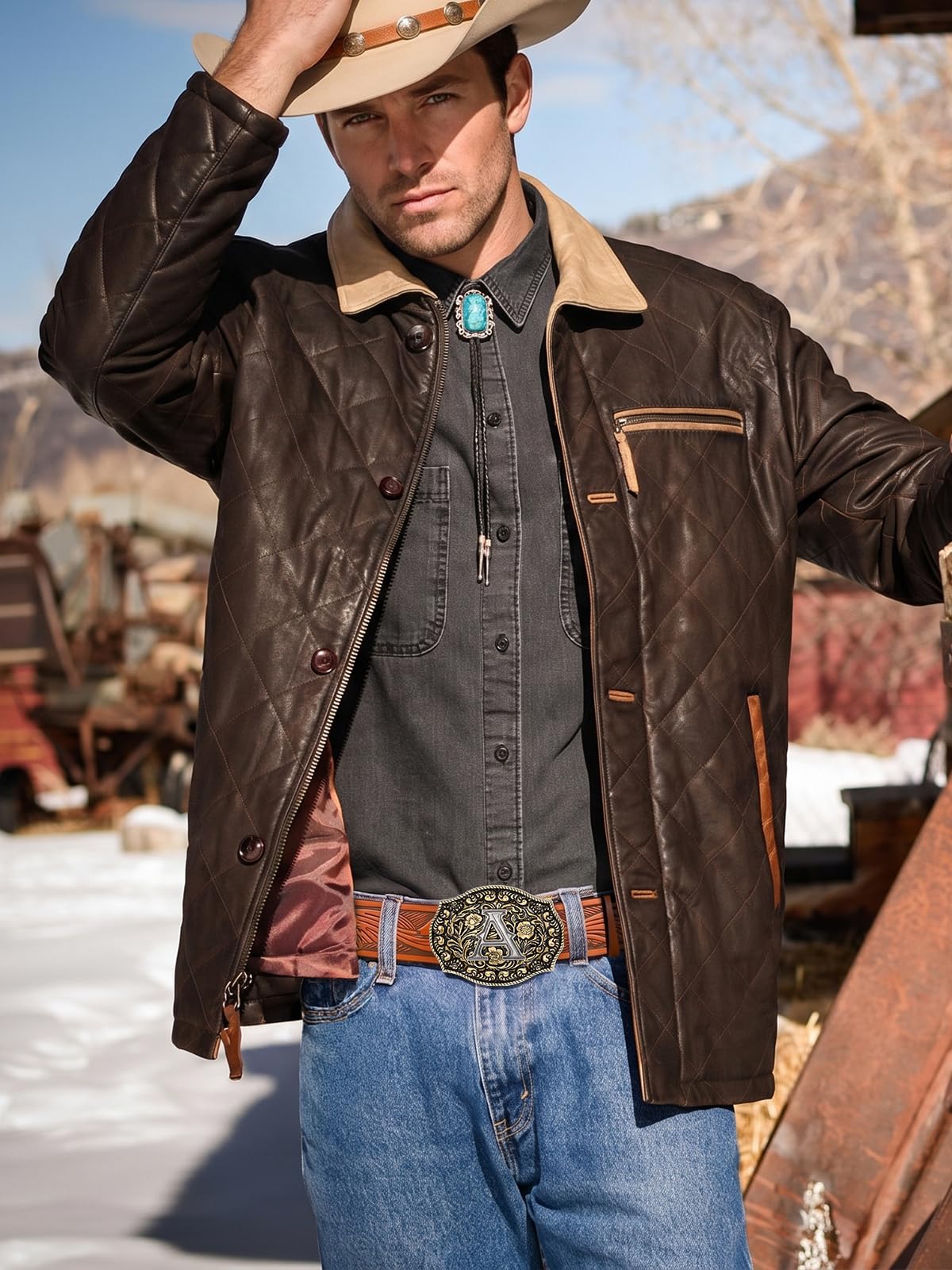 Western Belt Buckles Initial Letters | Fits 1.5" Belt Strap