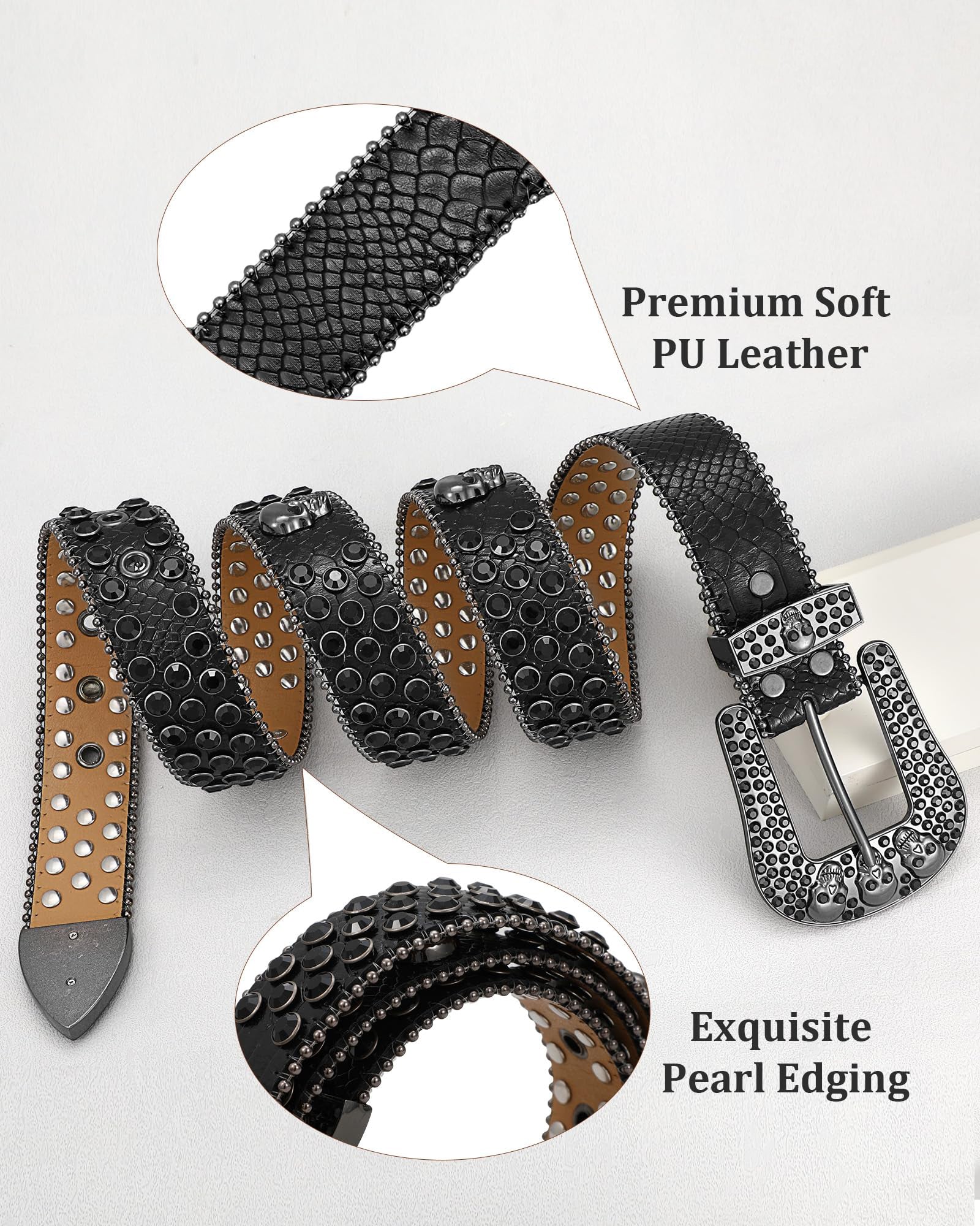 Skull Rhinestone Belt - JASGOOD OFFICIAL