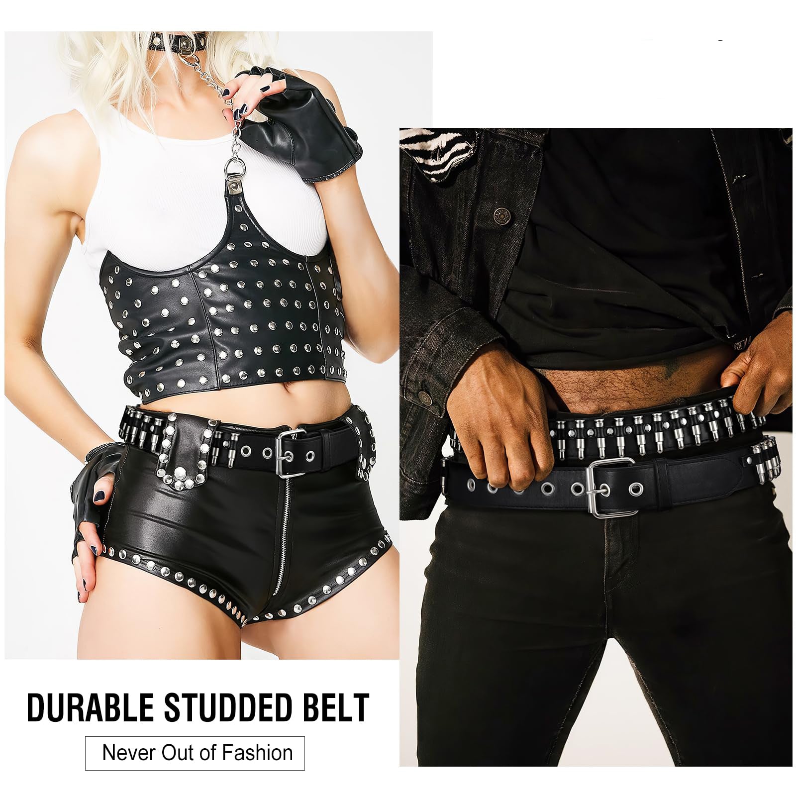 Y2K Goth Bullet Design Belt
