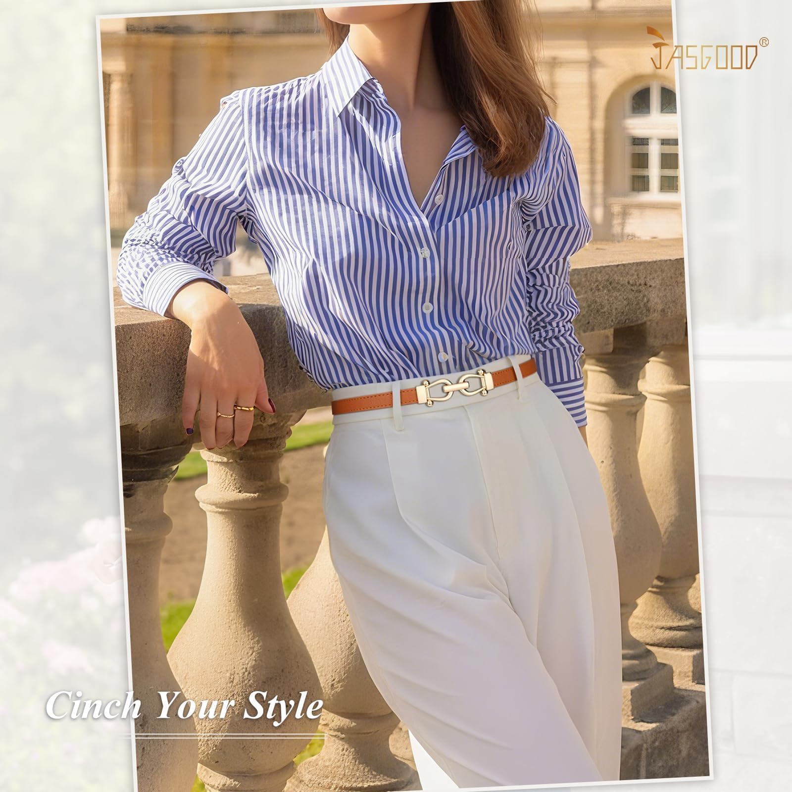 2-Pack Fashion Thin Belts