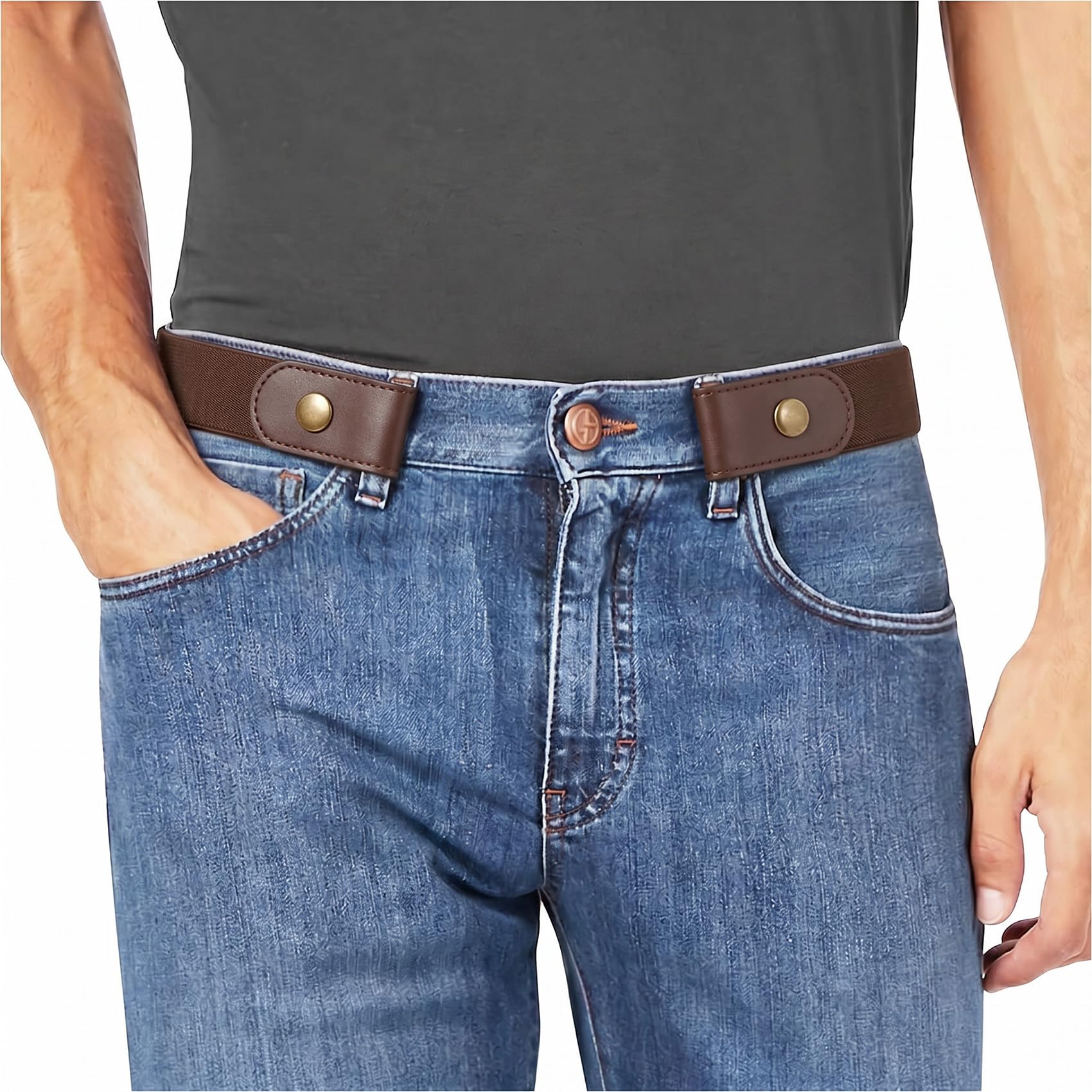 Buckless Invisible Elastic Belt for Jeans Pants
