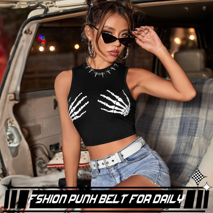 Y2K Goth Bullet Design Belt