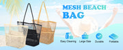 Women Mesh Beach Tote Shoulder Handbag Large Hobo Bags