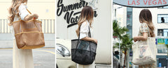 Women Mesh Beach Tote Shoulder Handbag Large Hobo Bags