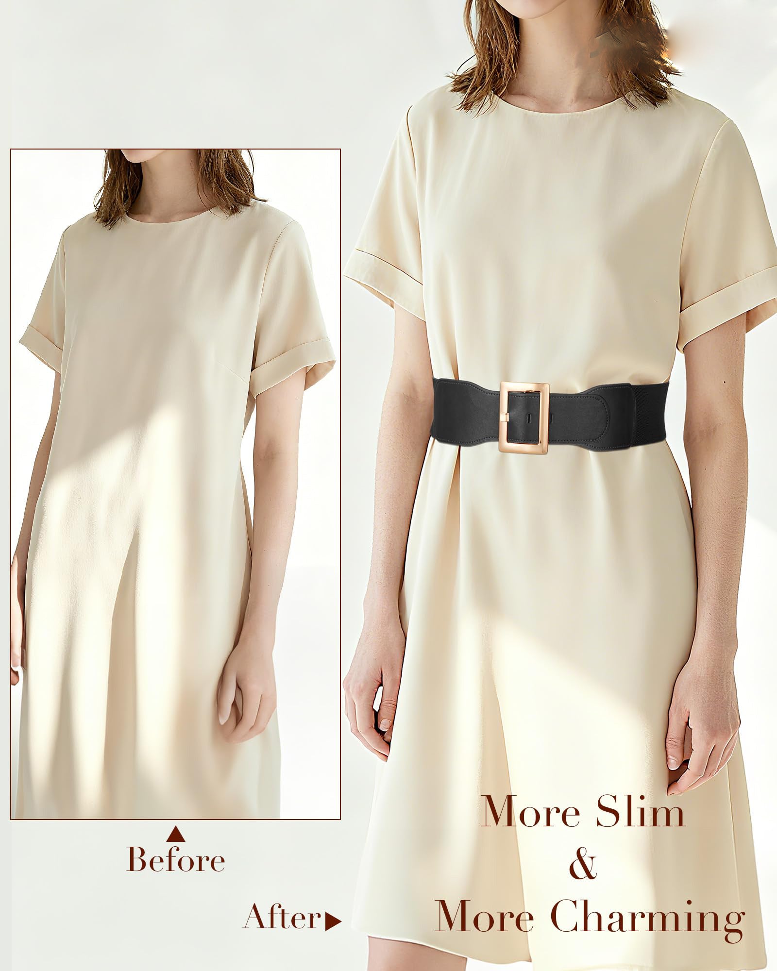 Stretchy Elastic Vintage Wide Belt - JASGOOD OFFICIAL