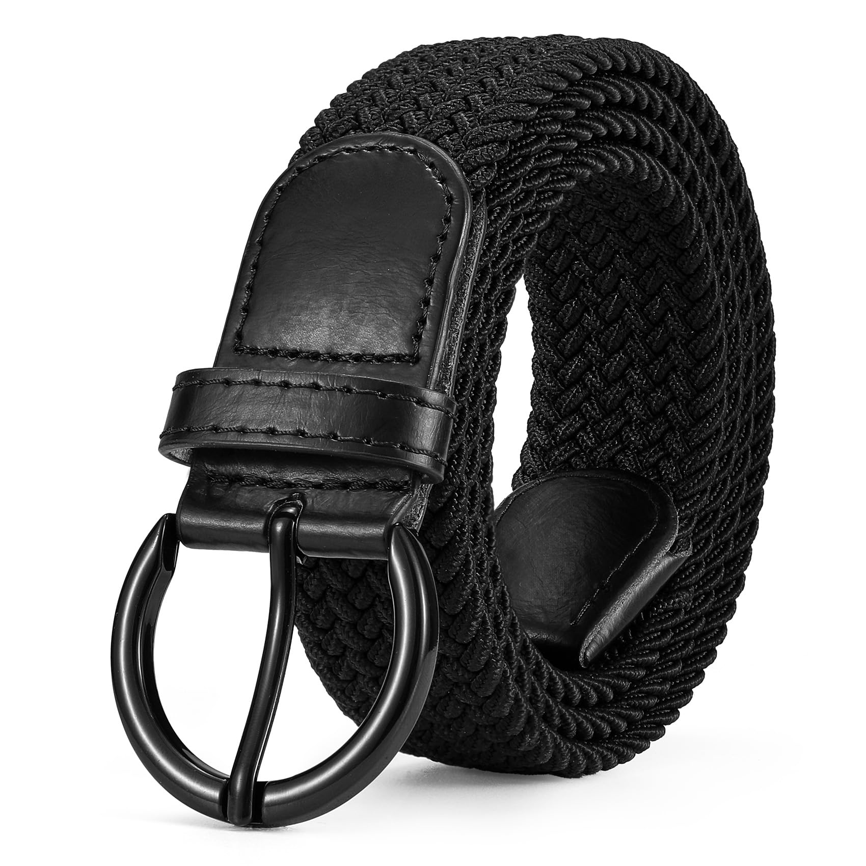 Women Men Woven Elastic Stretch Braided Waist Belt