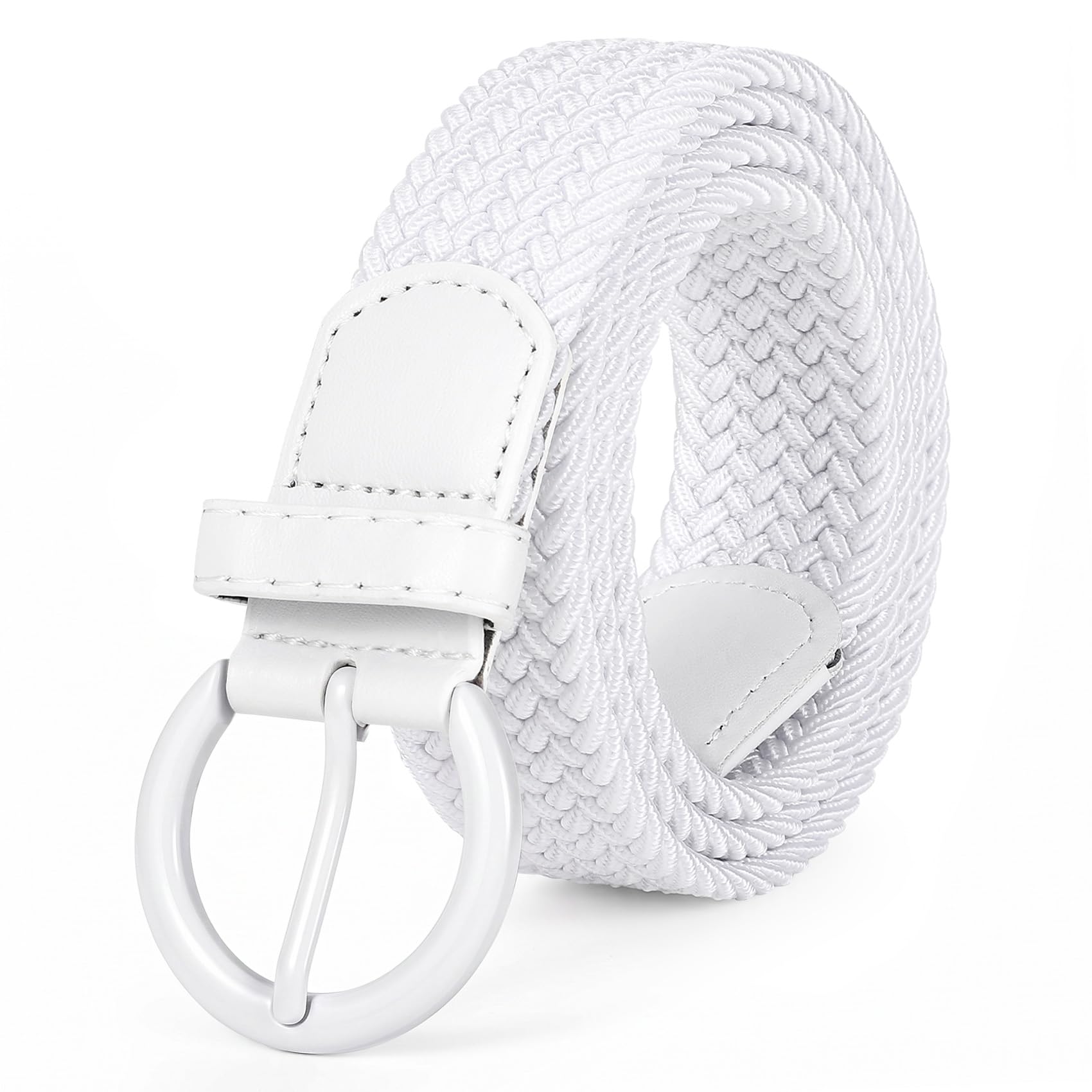 Women Men Woven Elastic Stretch Braided Waist Belt