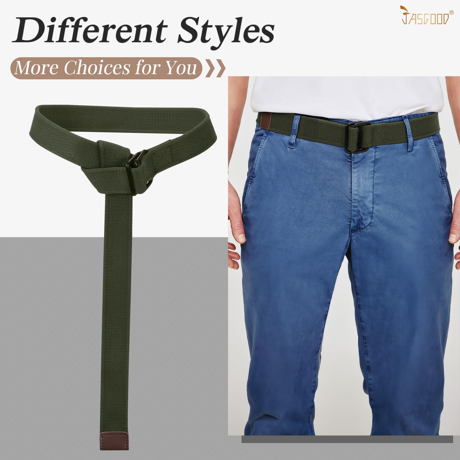 Plus Size Unisex Canvas Belt for Jeans
