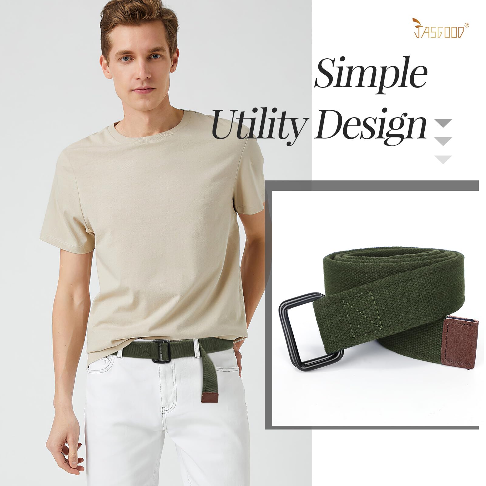 Plus Size Unisex Canvas Belt for Jeans