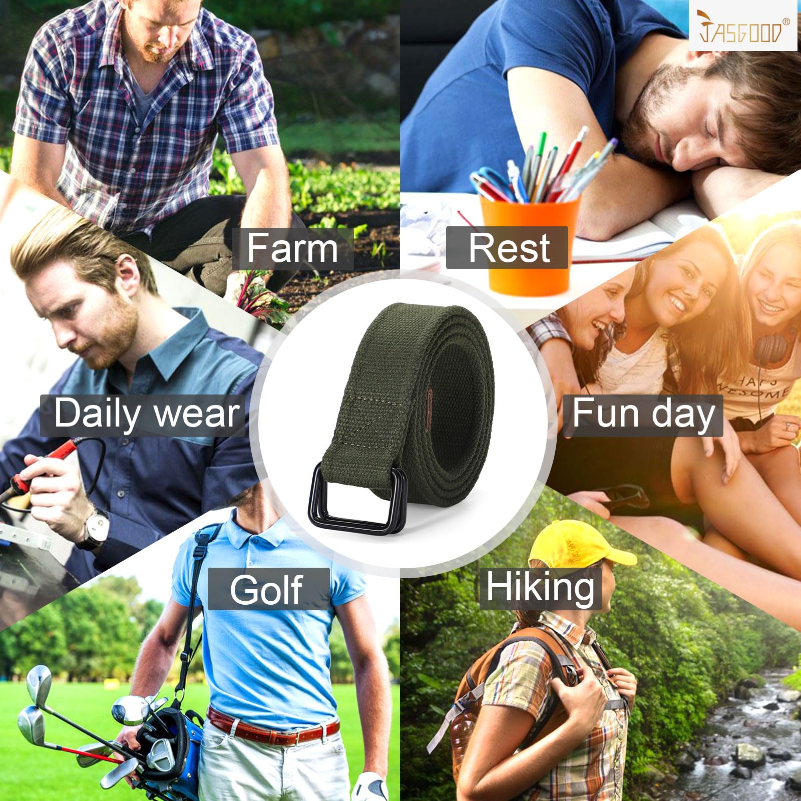 Plus Size Unisex Canvas Belt for Jeans