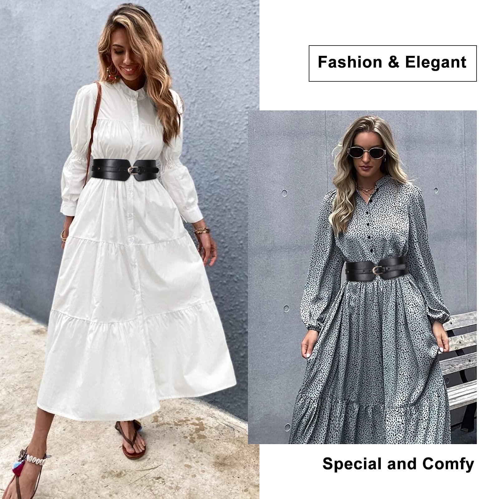 Gold Buckle Stretchy Outfit Belt - JASGOOD OFFICIAL