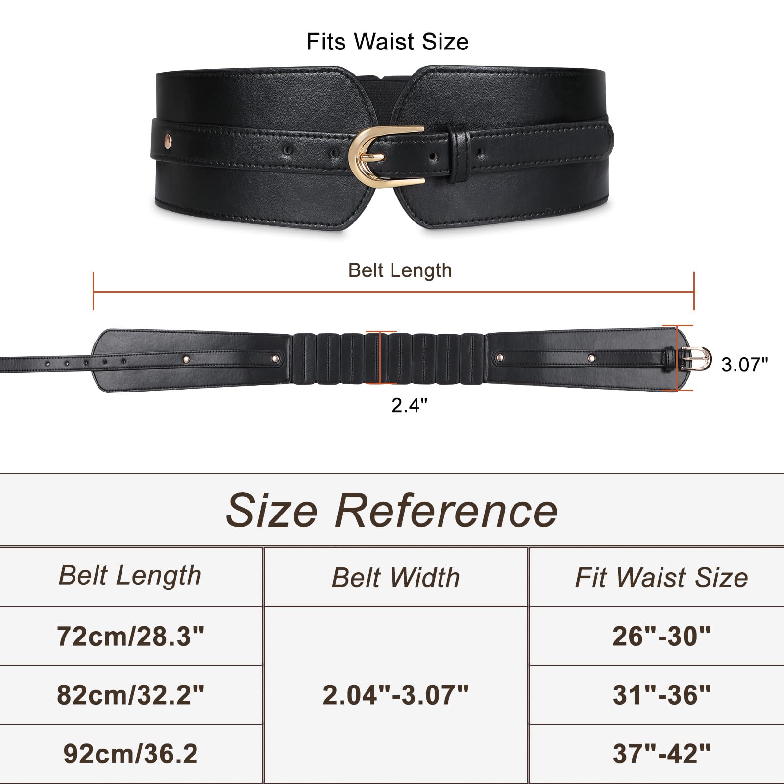 Gold Buckle Stretchy Outfit Belt - JASGOOD OFFICIAL