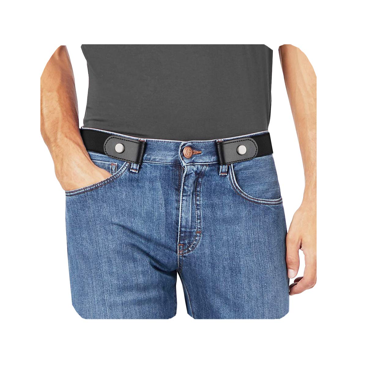 Buckless Invisible Elastic Belt for Jeans Pants