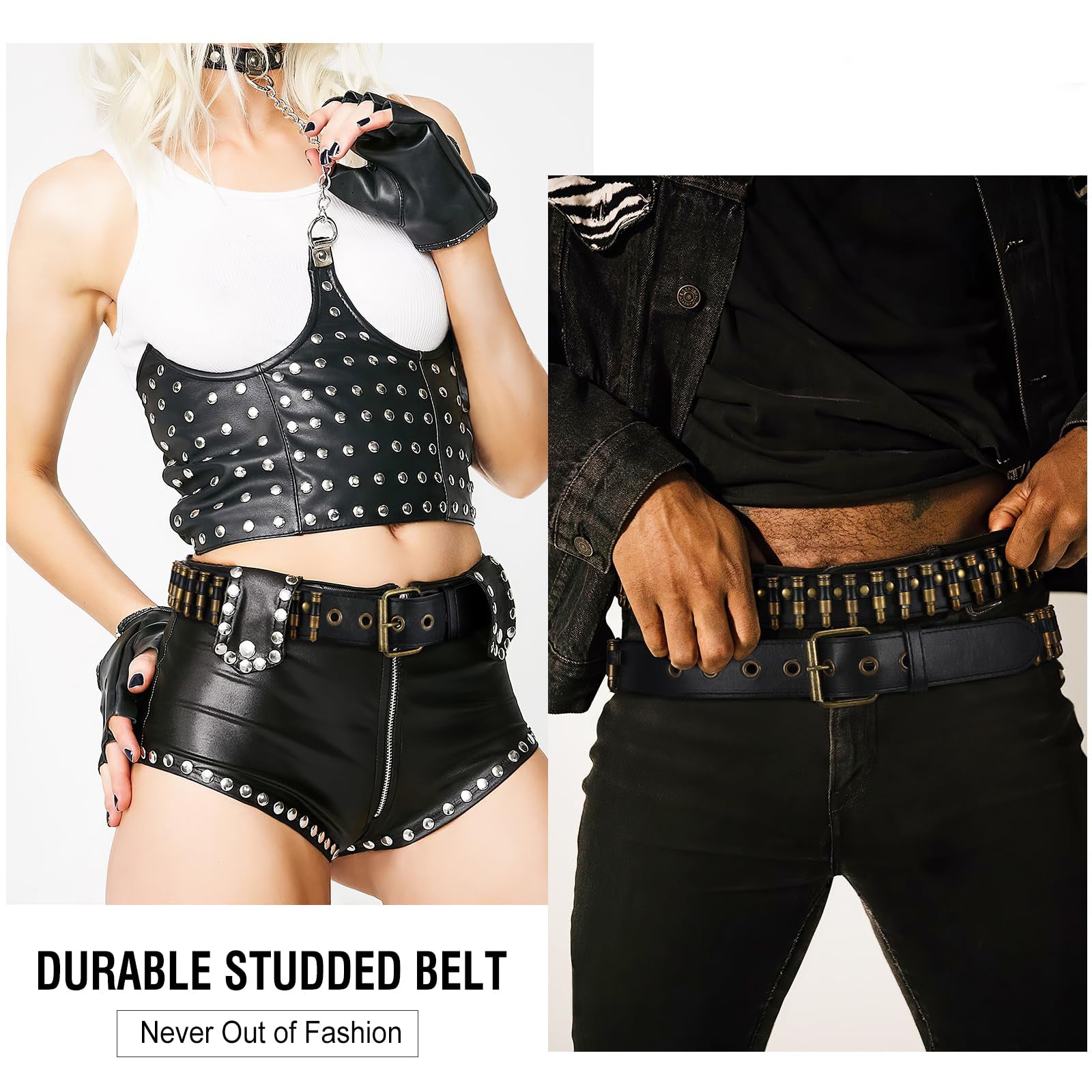 Y2K Goth Bullet Design Belt