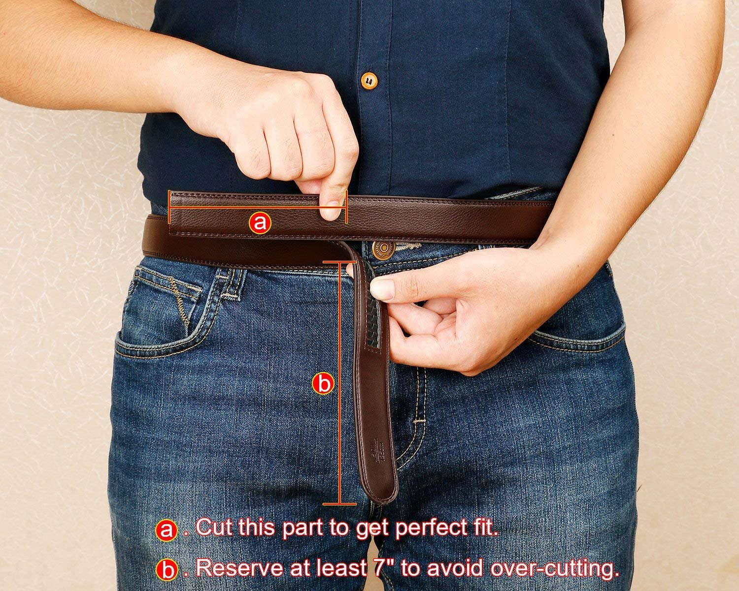 2-Pack Sliding Ratchet Belt For Trousers 1.18" Width