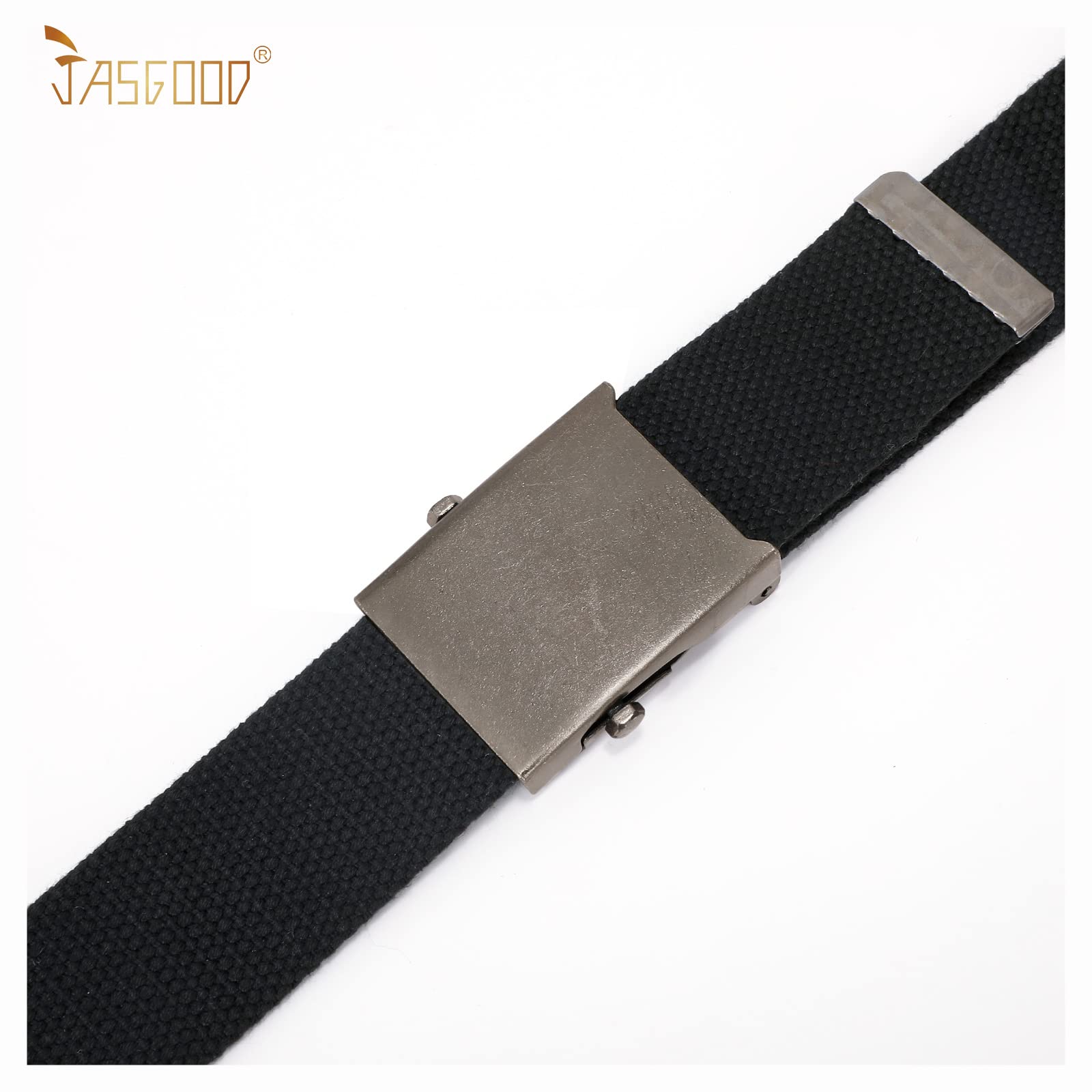 2 Pack Canvas Web Belt with Metal Buckle
