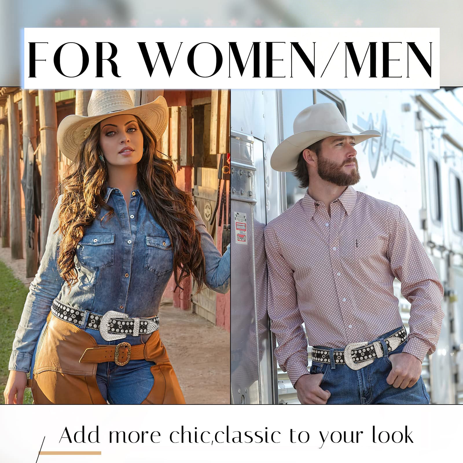 Studded Rhinestone Belts