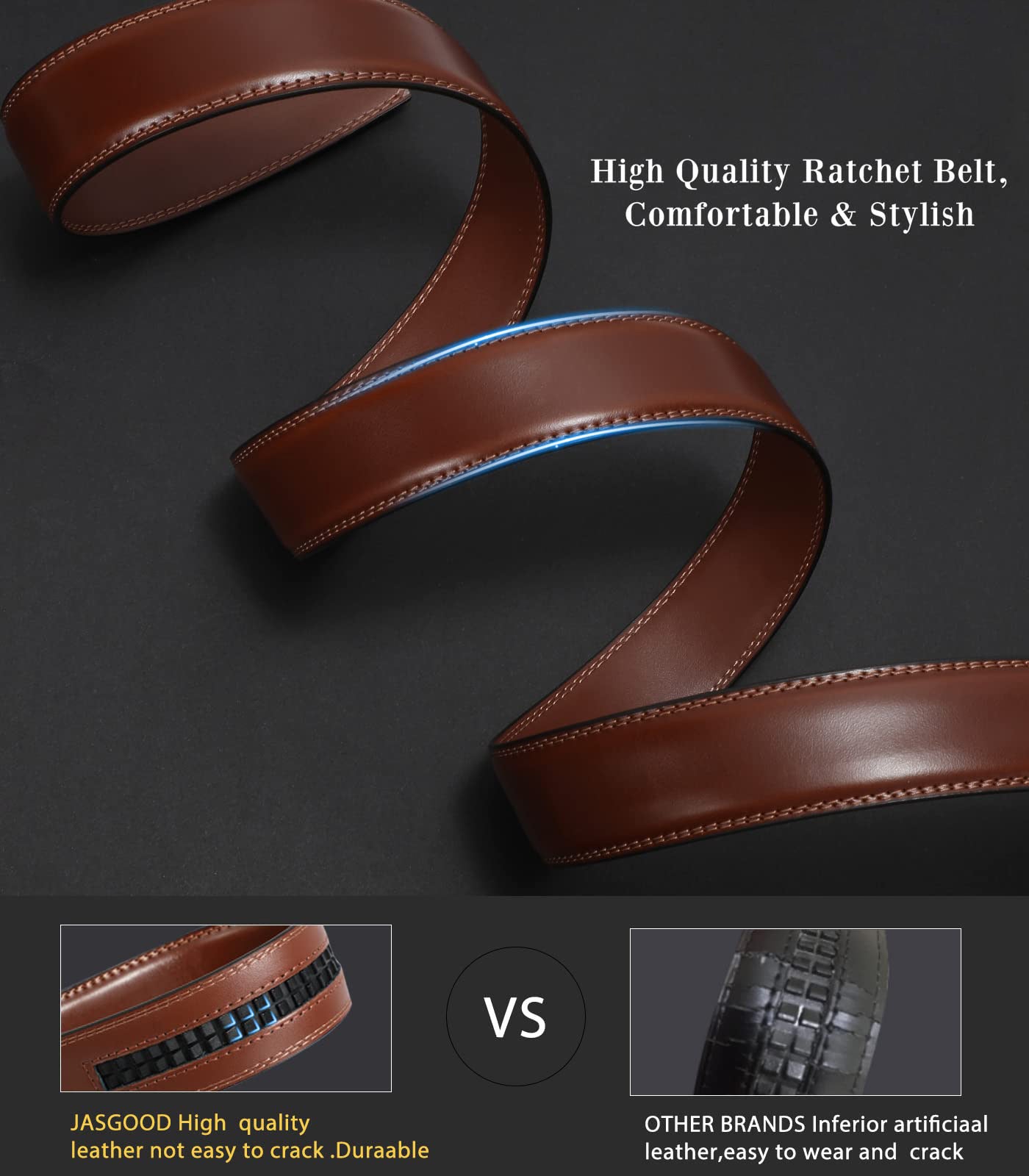 Leather Belt Strap 30mm/1.18" Replacement Without Buckle