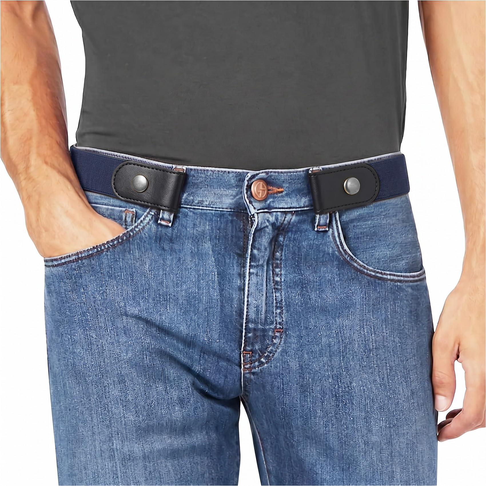 Buckless Invisible Elastic Belt for Jeans Pants