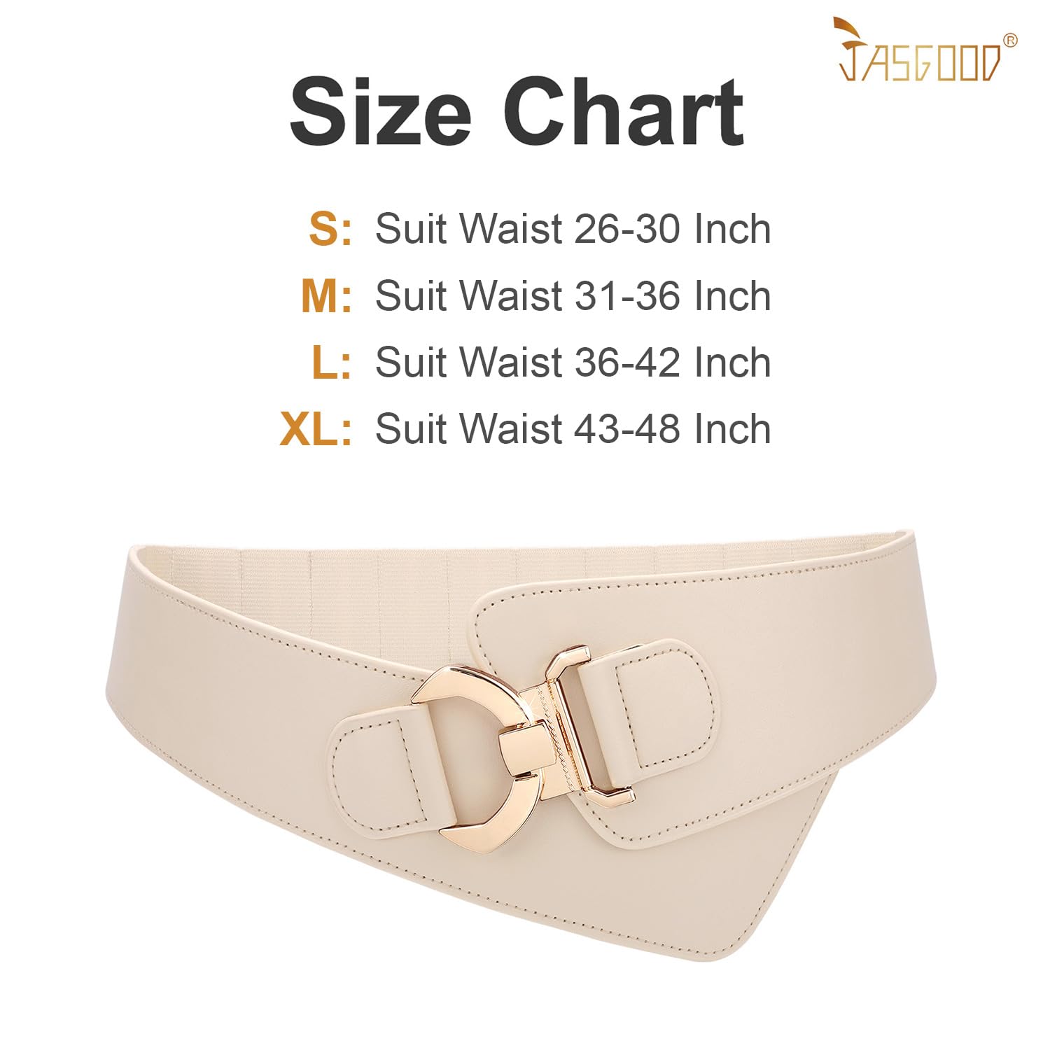 Gold Interlock Buckle Elastic Wide Belt