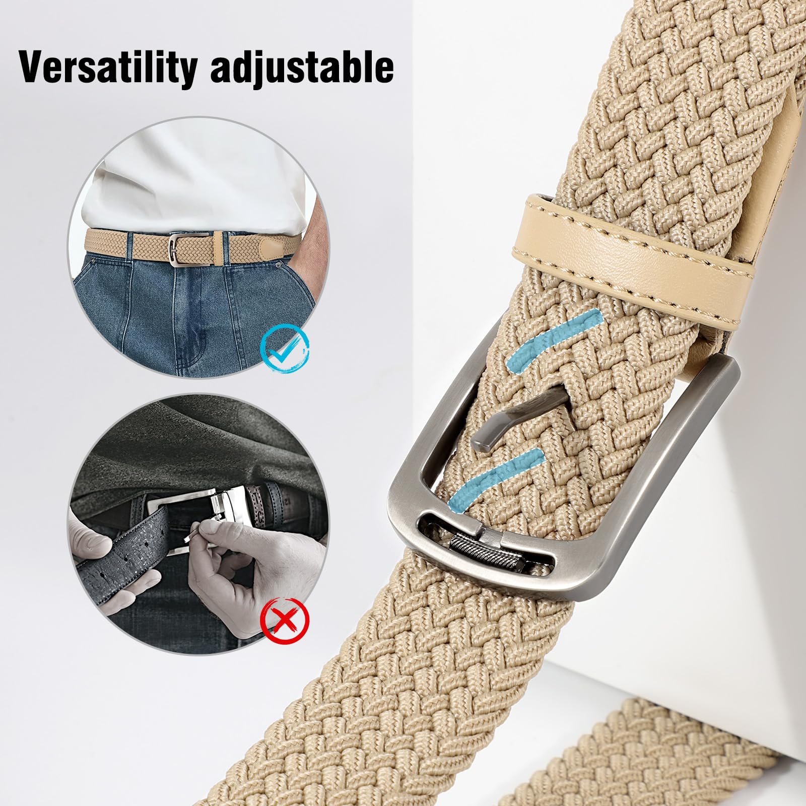 Elastic Braided Woven Belt