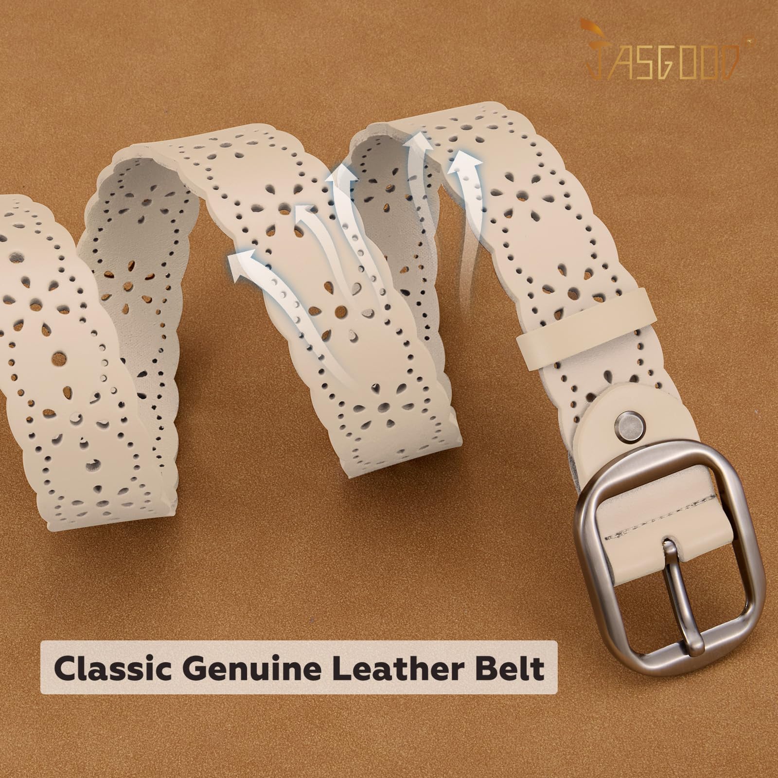 Hollow Design Wide Belt for Ladies - JASGOOD OFFICIAL