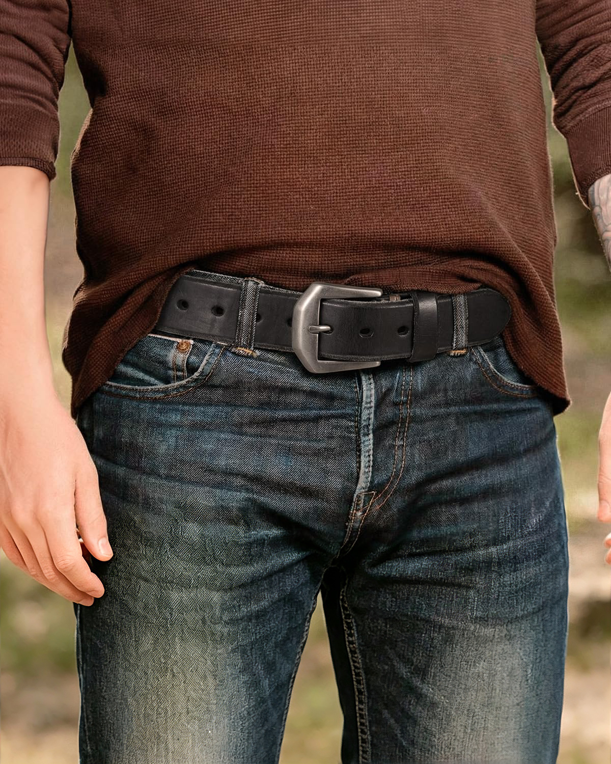 100% Full Grain Leather Belt for Men | 1.5"