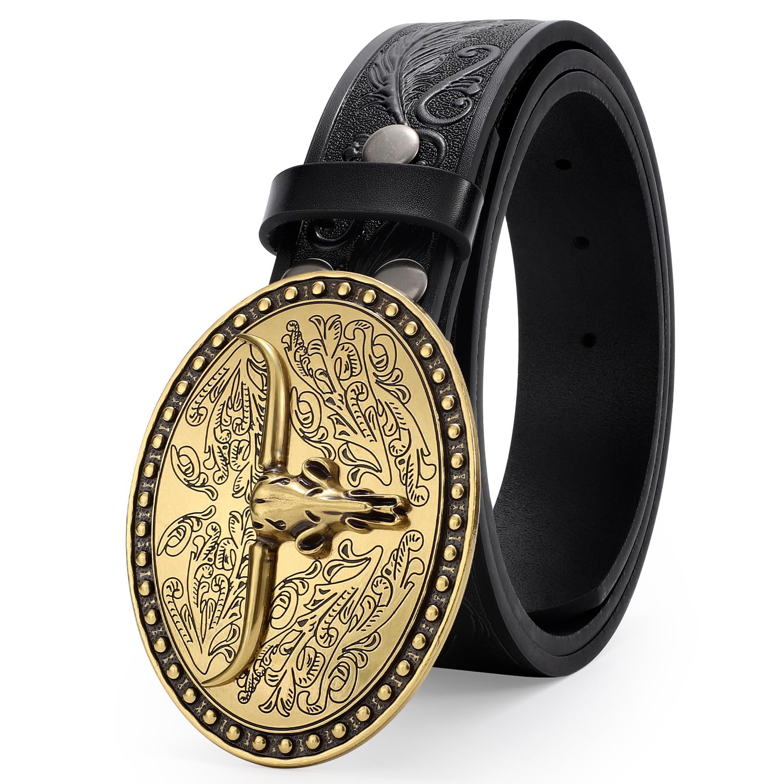 Cowgirl Cowboy Genuine Leather Belt 1.5" - JASGOOD OFFICIAL