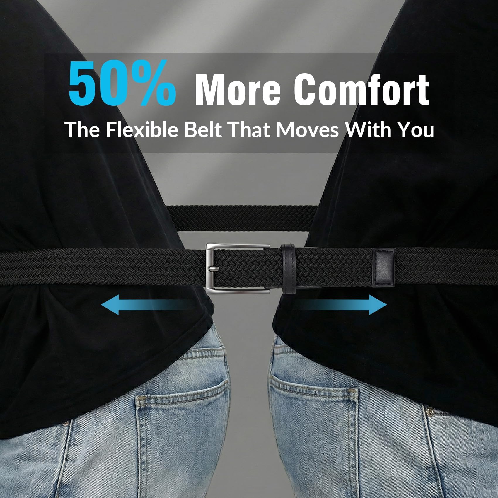 Braided Stretch Golf Belt for Men Women