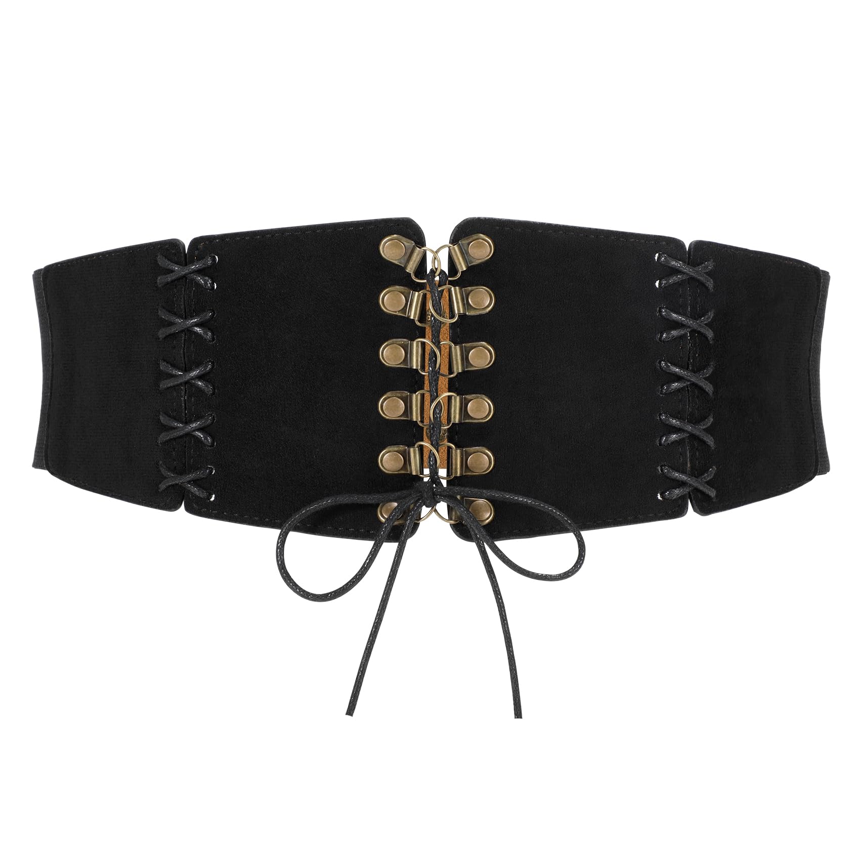 Elastic Lace-up Waspie Corset for Halloween Costume