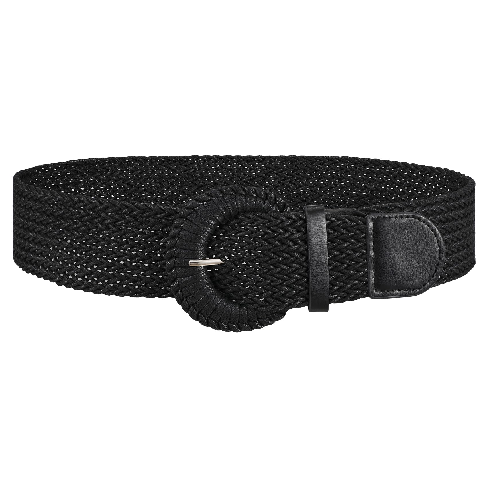 Wide Braided Boho Rattan Belt