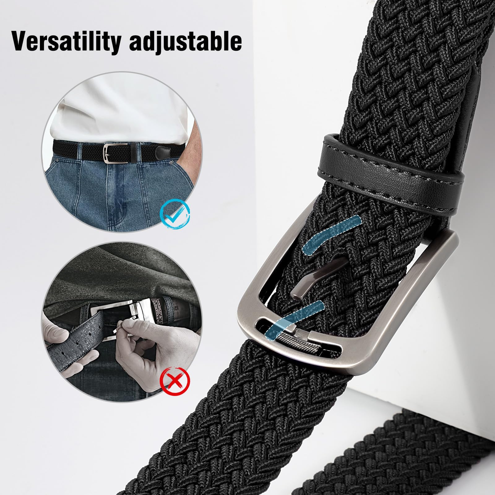 Elastic Braided Woven Belt