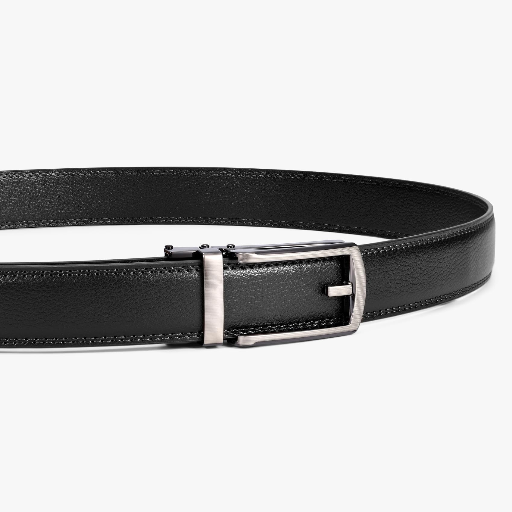 Ratchet Belt With Automatic Buckle Fits Waist Up to 52"
