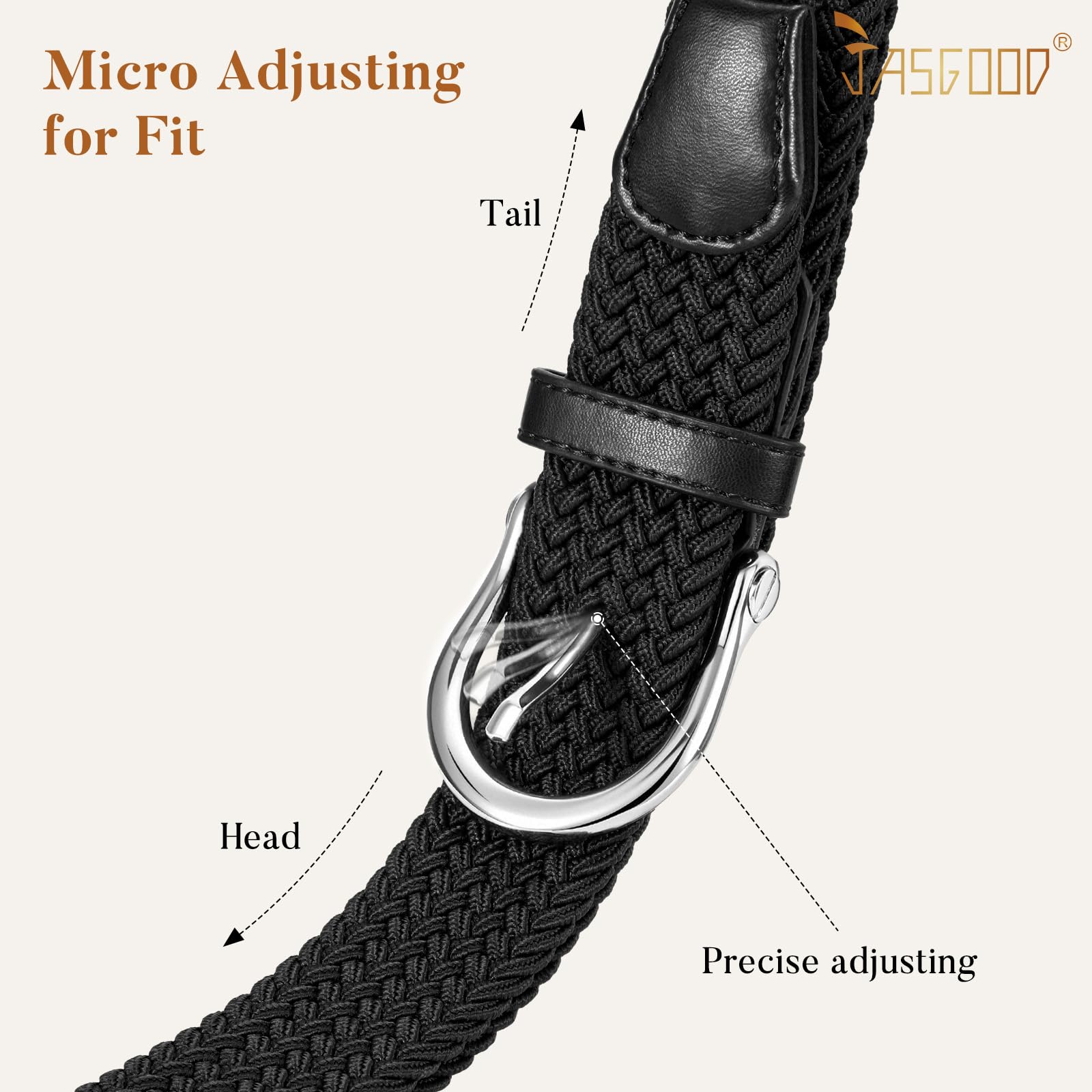 Women Stretch Braided Woven Belt For Men