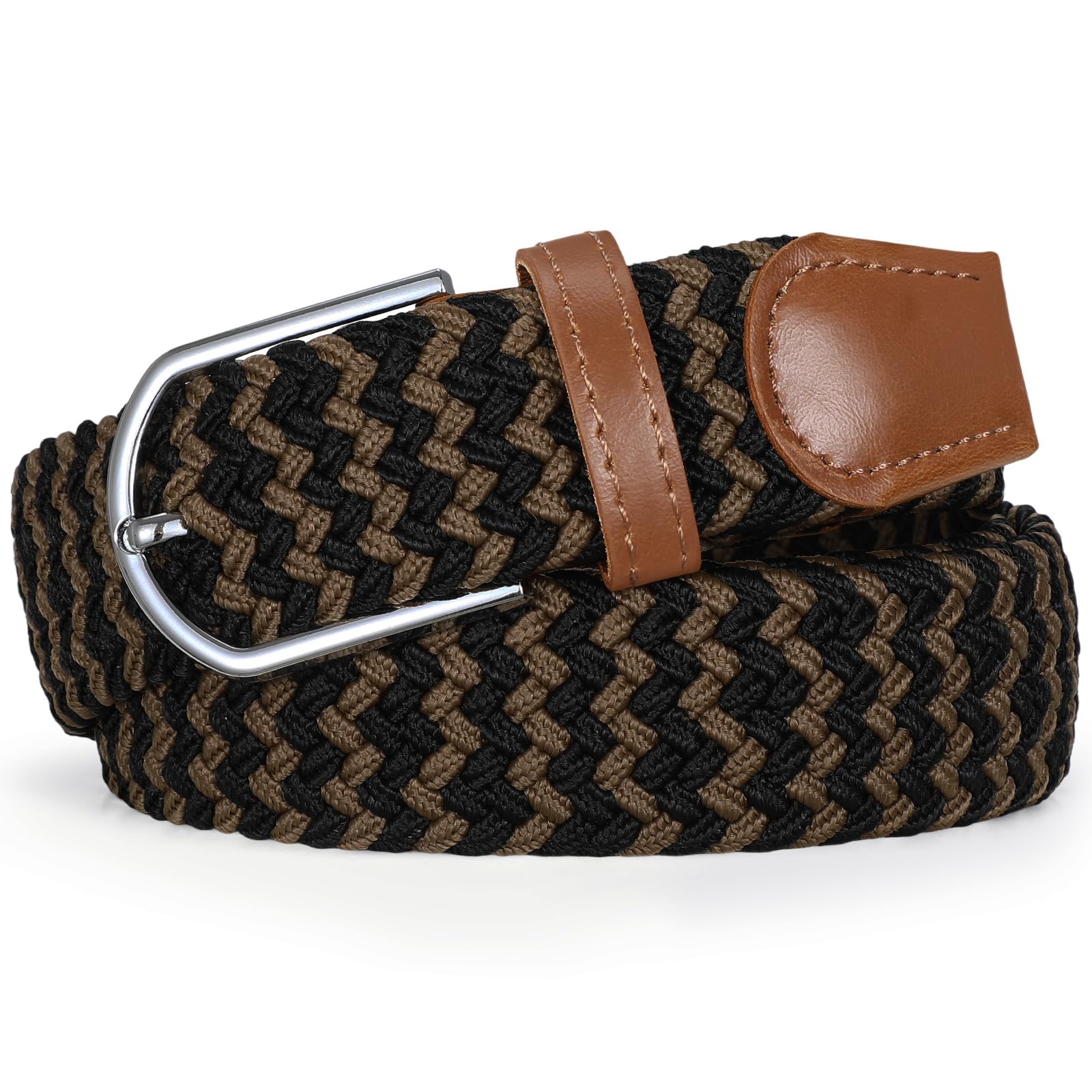 Braided Stretch Belt for Men Women