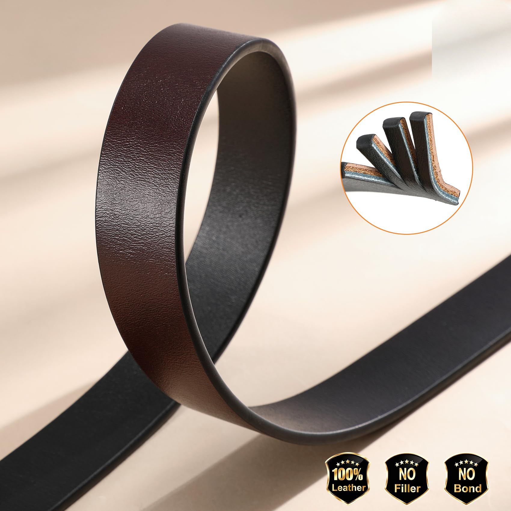 Rotated Reversible Belt For Tailored Pants