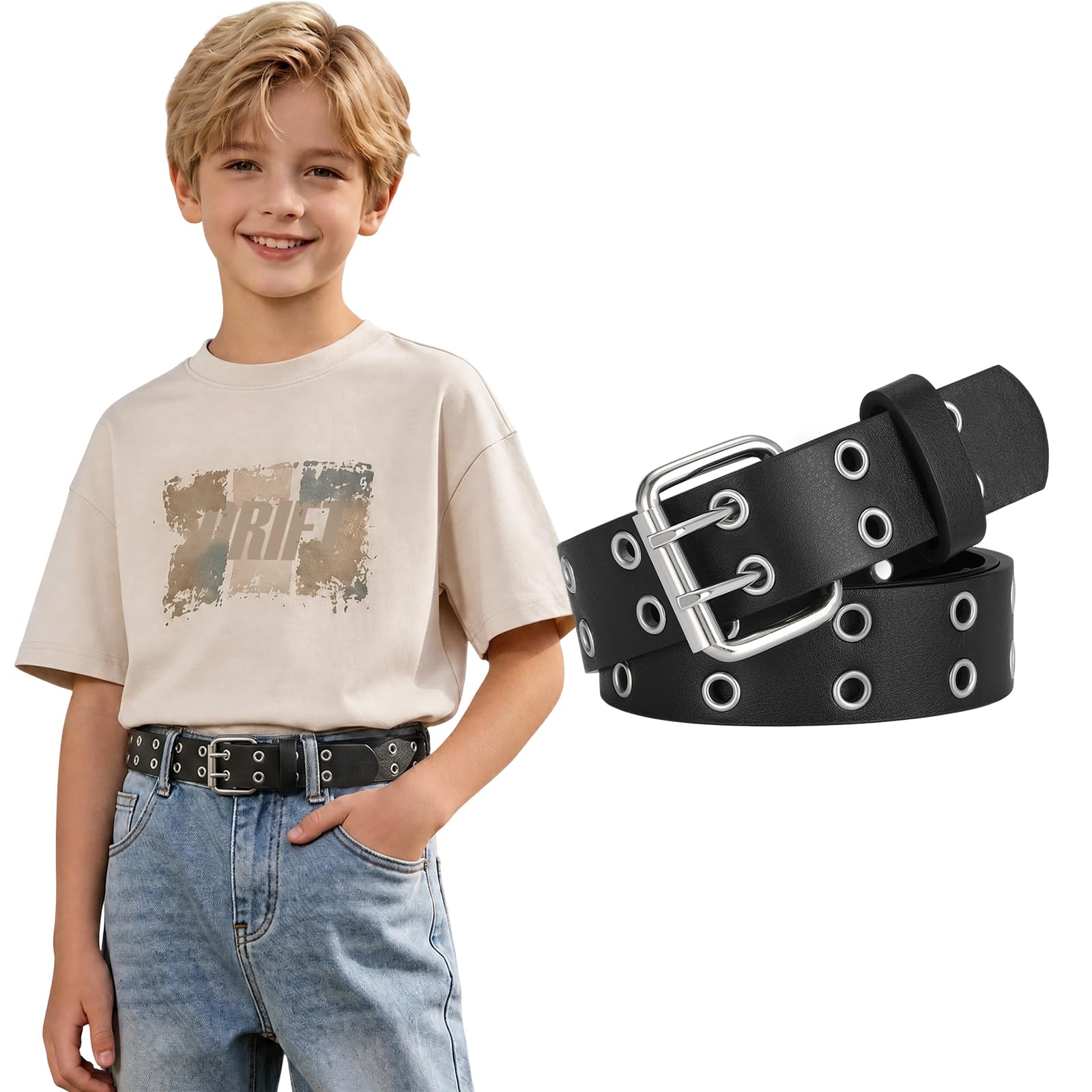Boys Girls Fashion Leather Waist Belt
